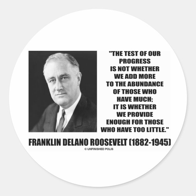 Test Of Our Progress Add Provide Enough Too Little Classic Round Sticker (Front)