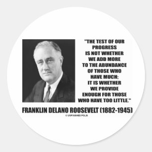 Test Of Our Progress Add Provide Enough Too Little Classic Round Sticker