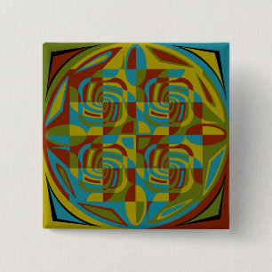 "Test Pattern" 15 Cm Square Badge