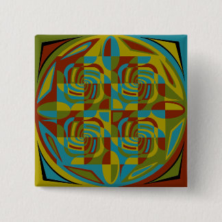 "Test Pattern" 15 Cm Square Badge