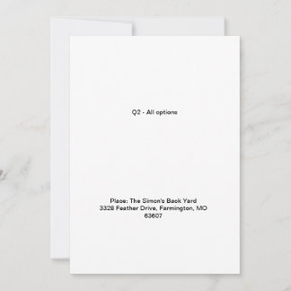 Test Q2 all options Invitation