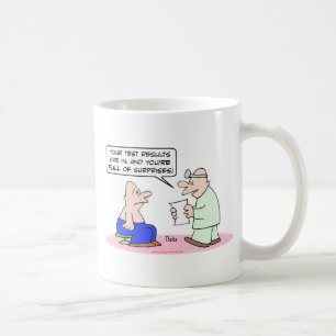 test results full surprises doctor patient coffee mug