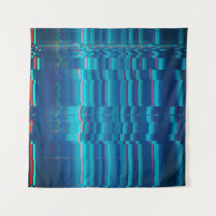 Test screen glitch abstract tapestry