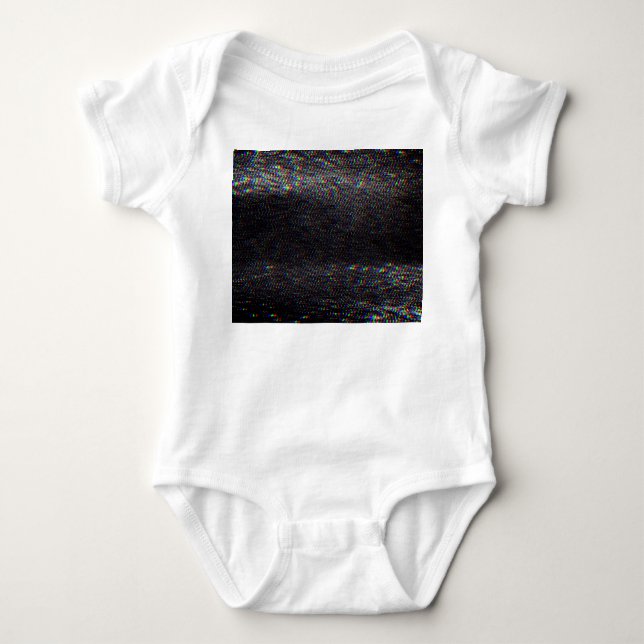 Test Screen Glitch Texture Background Baby Bodysuit (Front)