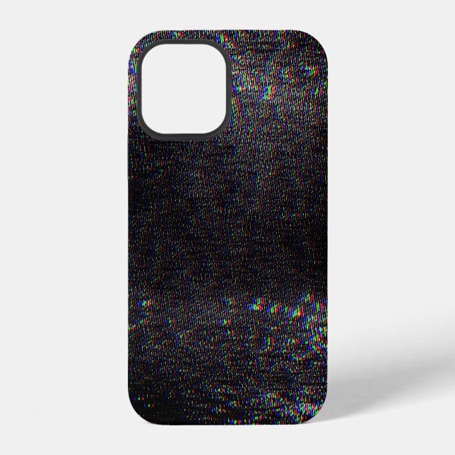 Test Screen Glitch Texture Background iPhone Case (Back)