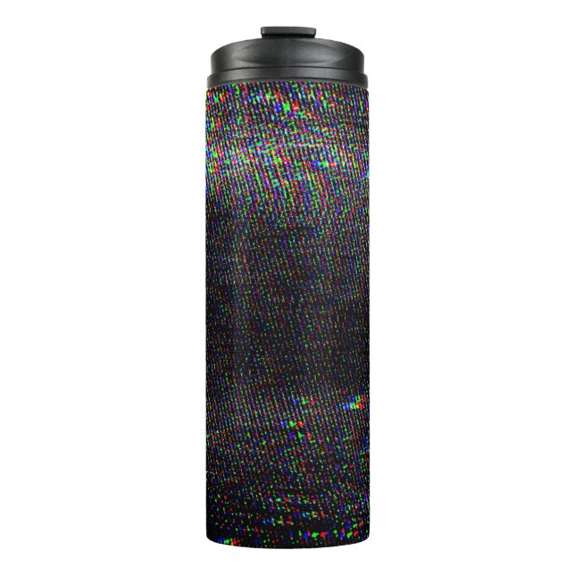 Test Screen Glitch Texture Background Thermal Tumbler (Front)