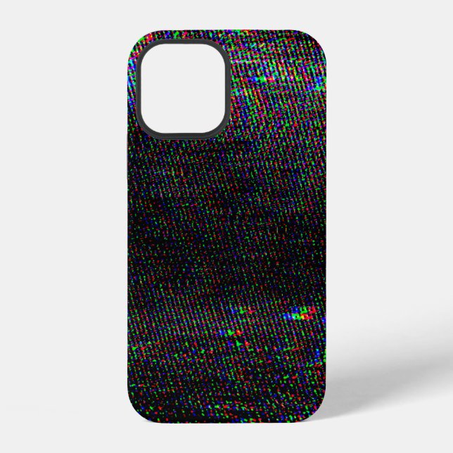 Test Screen Glitch Texture. iPhone Case (Back)