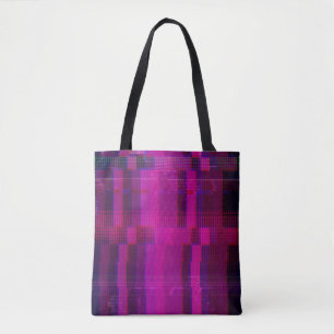 Test screen glitch texture tote bag