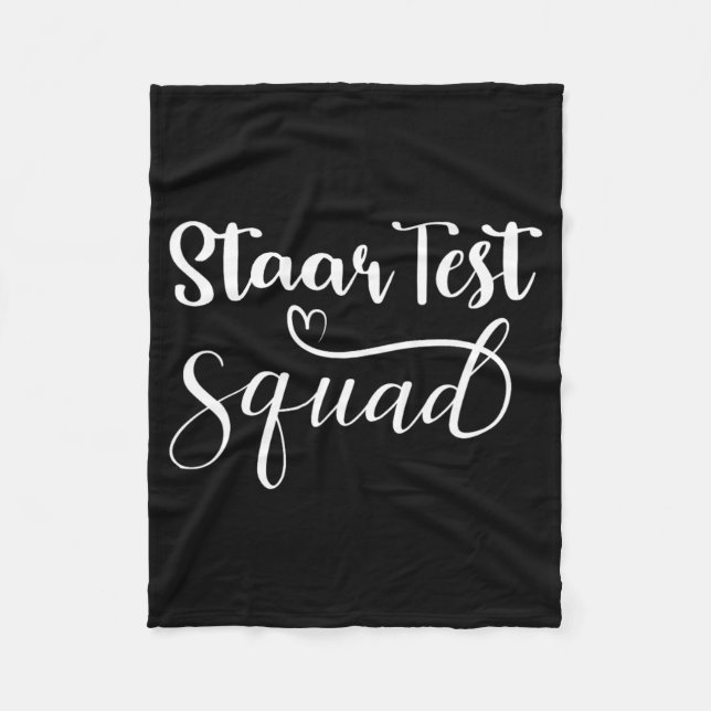 Test Squad Funny Teacher Student Testing Day  Fleece Blanket (Front)