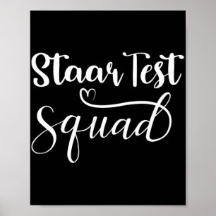 Test Squad Funny Teacher Student Testing Day Poster