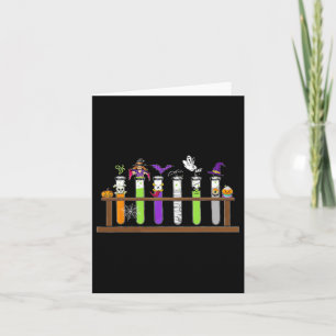 Test Tube Chemistry Nerd Science Teacher Spooky Ha Card