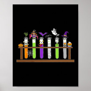 Test Tube Chemistry Nerd Science Teacher Spooky Ha Poster