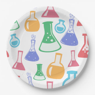 Test Tube Glass Tubes Laboratory Scientist Chemist Paper Plate