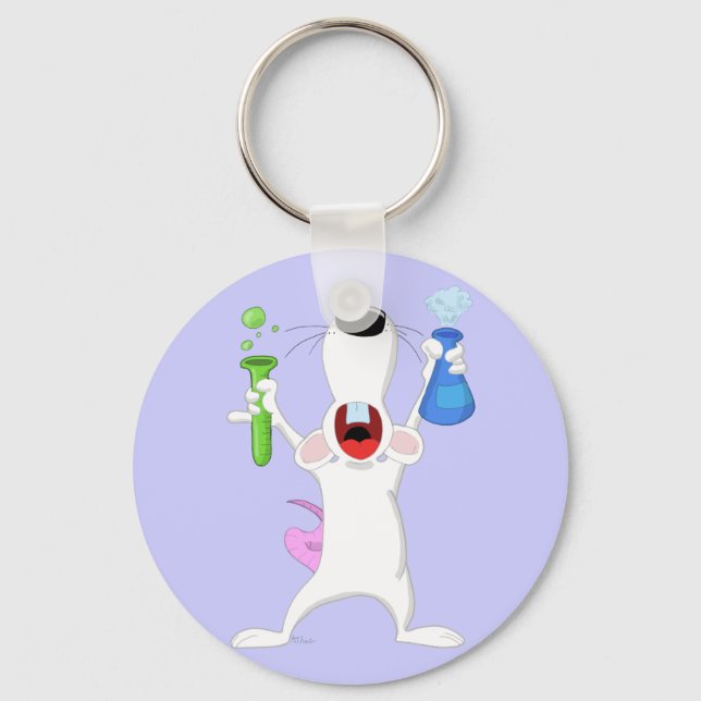 Test Tube Lab Rat Keychain (Front)