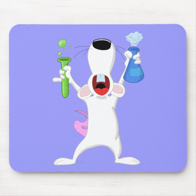 Test Tube Lab Rat Mousepad (Front)