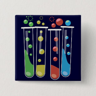 Test Tubes 15 Cm Square Badge