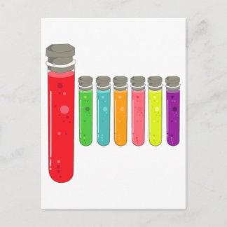 test tubes postcard