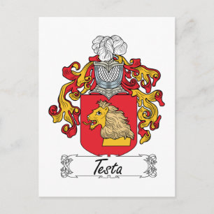 Testa Family Crest Postcard