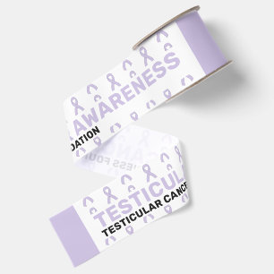 Testicular Cancer Awareness Pattern Ribbon Grosgrain Ribbon