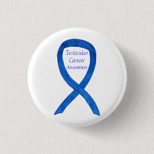 Testicular Cancer Awareness Ribbon Button Pins