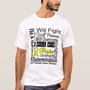 Testicular Cancer Fight Persevere Overcome Win T-Shirt