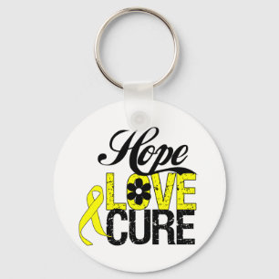 Testicular Cancer HOPE LOVE CURE Gifts Key Ring