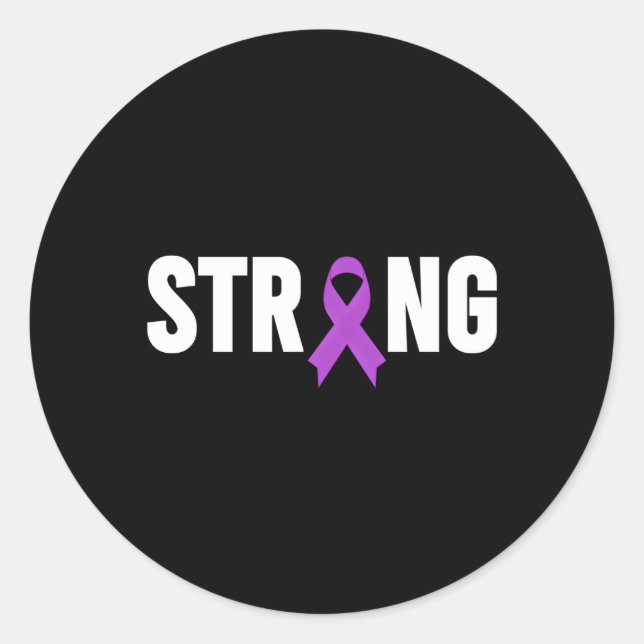 Testicular Cancer Strong Testicular Cancer Awarene Classic Round Sticker (Front)