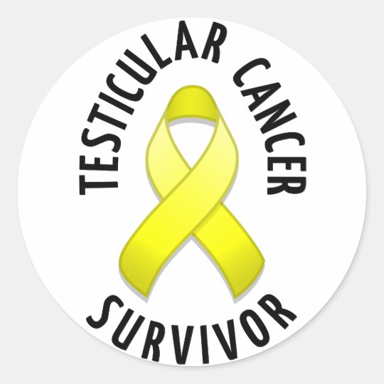 Testicular Cancer Survivor Round Sticker