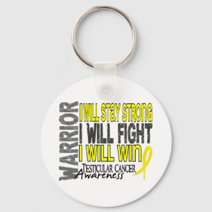 Testicular Cancer Warrior Key Ring
