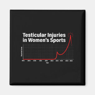 Testicular injuries in womens sports funny graph T Magnet