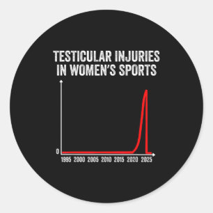 Testicular Injuries In Womens Srts  Classic Round Sticker