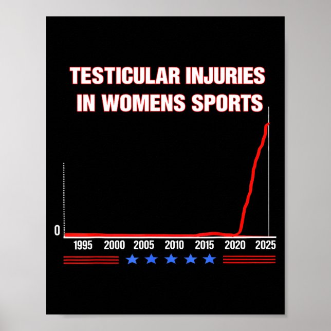 Testicular Injuries In Womens Srts Funny Saying Me Poster (Front)