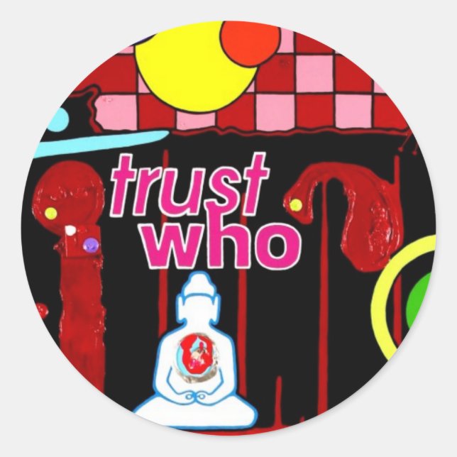 "Testimony" Classic Round Sticker (Front)