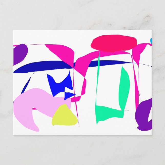 Testimony Lines Purple Ponds Flying Quiet Postcard (Front)