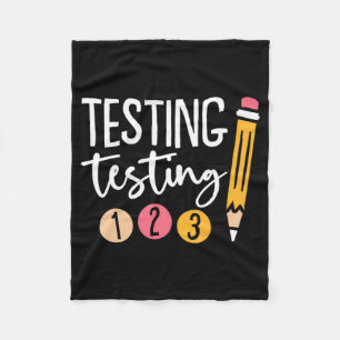 Testing 123 Cute Test Day 3  Fleece Blanket