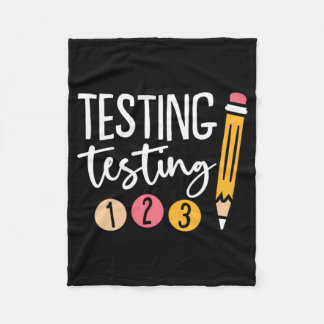 Testing 123 Cute Test Day 3  Fleece Blanket