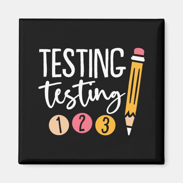 Testing 123 Cute Test Day 3  Magnet (Front)