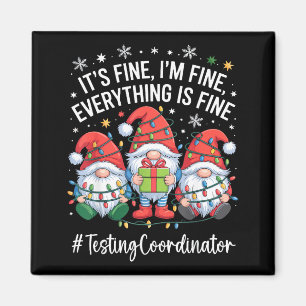 Testing Coordinator Gnome Everything Is Fine Funny Magnet