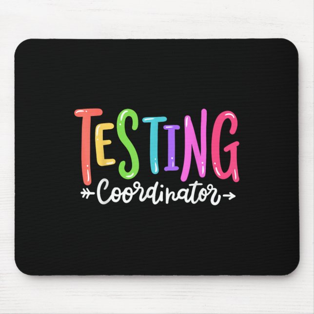 Testing Coordinator Test Day Exam Motivational Squ Mouse Mat (Front)