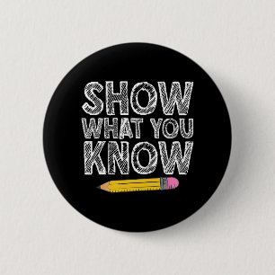 Testing Day Art For Men Women Teacher Testing Test 6 Cm Round Badge