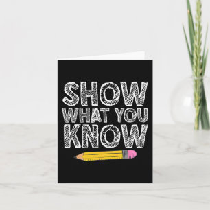 Testing Day Art For Men Women Teacher Testing Test Card