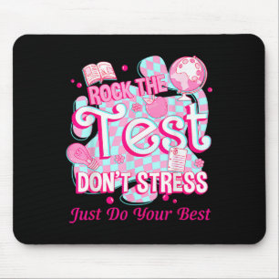 Testing Day Rock The Test Motivational For Teacher Mouse Mat