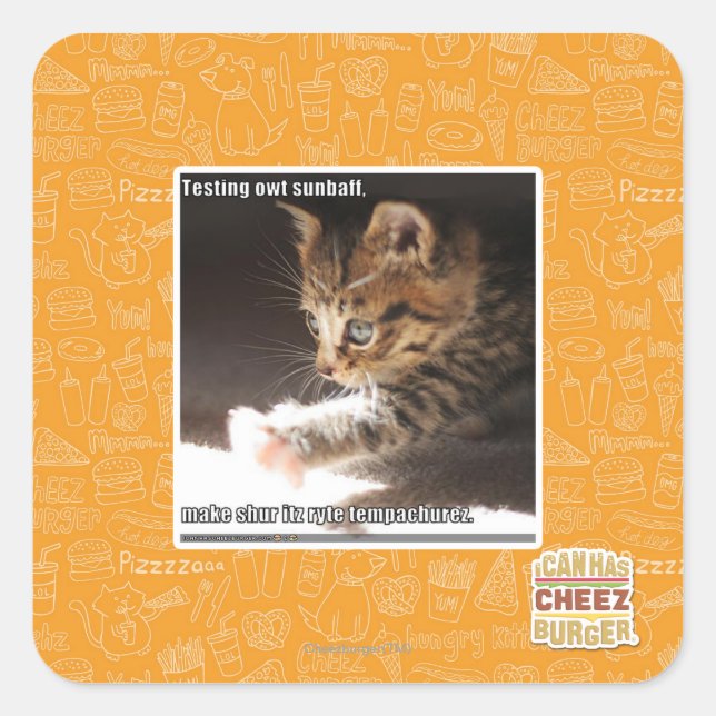 Testing owt sunbaff square sticker (Front)