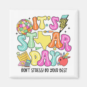 Testing Retro It's Staar Day Dont Stress Do Your B Magnet