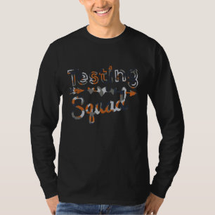 Testing Squad Camo Test Day Teacher Testing Day 4 T-Shirt