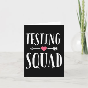 Testing Squad Costume Test Day Graduation Student Card