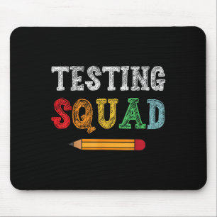 Testing Squad Costume Test Day Teacher Student Fun Mouse Mat