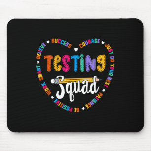 Testing Squad Motivational Test Day Words Heart Te Mouse Mat