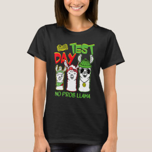 Testing Staar Test Day No Prob Llama Teacher Profe T-Shirt
