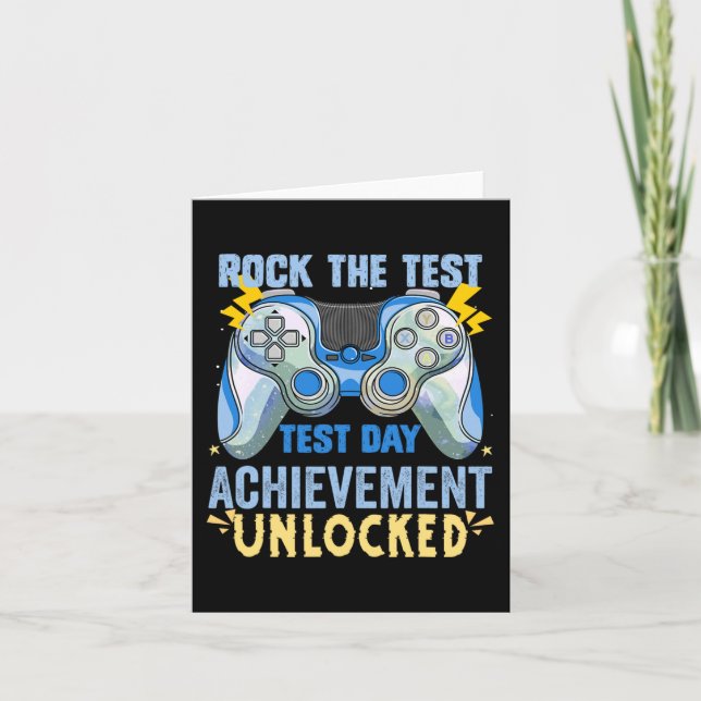 Testing Staar Test Exam Gamer Rock The Test May 20 Card (Front)